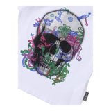 Philipp Plein Solid Color Crewneck T-Shirt with Glitter Print White for Boys