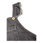 PLAY UP salopette tinta unita in denim Nero per Neonata PA022AP11503N NERO PLAY UP 
