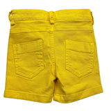 Bikkembergs Solid Color Bermuda Shorts With Elastic Waist Yellow For Boys
