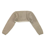La Stupenderia Plain Sand Embroidery Shrug For Girls