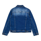 Diesel Giubbino In Denim Tinta Unita per Bambino 00J4QC BLU DIESEL 