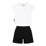 John Richmond Completo 2 Pezzi T-Shirt-Bermuda Bicolore per Neonata RIP25050CJX BIANCO/NERO JOHN RICHMOND 