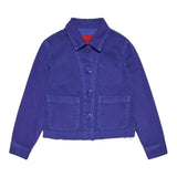 Max&amp;Co. Solid Color Denim Jacket With Blue Buttons For Girls