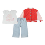 Levi'S Completo 3 Pezzi Felpa-Jeans-T-Shirt Corallo per Neonata 1EM259 CORALLO LEVI'S 