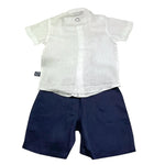 Trussardi Completo 2 Pezzi Bicolore Camicia-Bermuda per Neonato TBP25013CLN BIANCO/BLU TRUSSARDI 