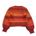 CHLOE' maglia tinta unita con fantasia a righe Arancione per Bambina C15E21 ARANCIONE CHLOE' 