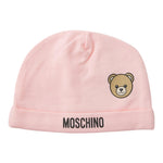 Moschino Cappello Tinta Unita con Stampa per Neonata MUX05AF ROSA MOSCHINO 