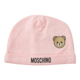 Moschino Cappello Tinta Unita con Stampa per Neonata MUX05AF ROSA MOSCHINO 