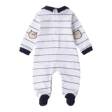 Minibanda Tutina Manica Lunga Tinta Unita con Stampe per Neonato 3B666 BIANCO MINIBANDA 
