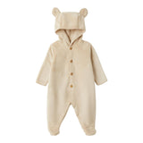 TEDDY E MINOU tutina manica lunga con cappuccio  Beige per Neonato I24TU029PE022 BEIGE TEDDY E MINOU 