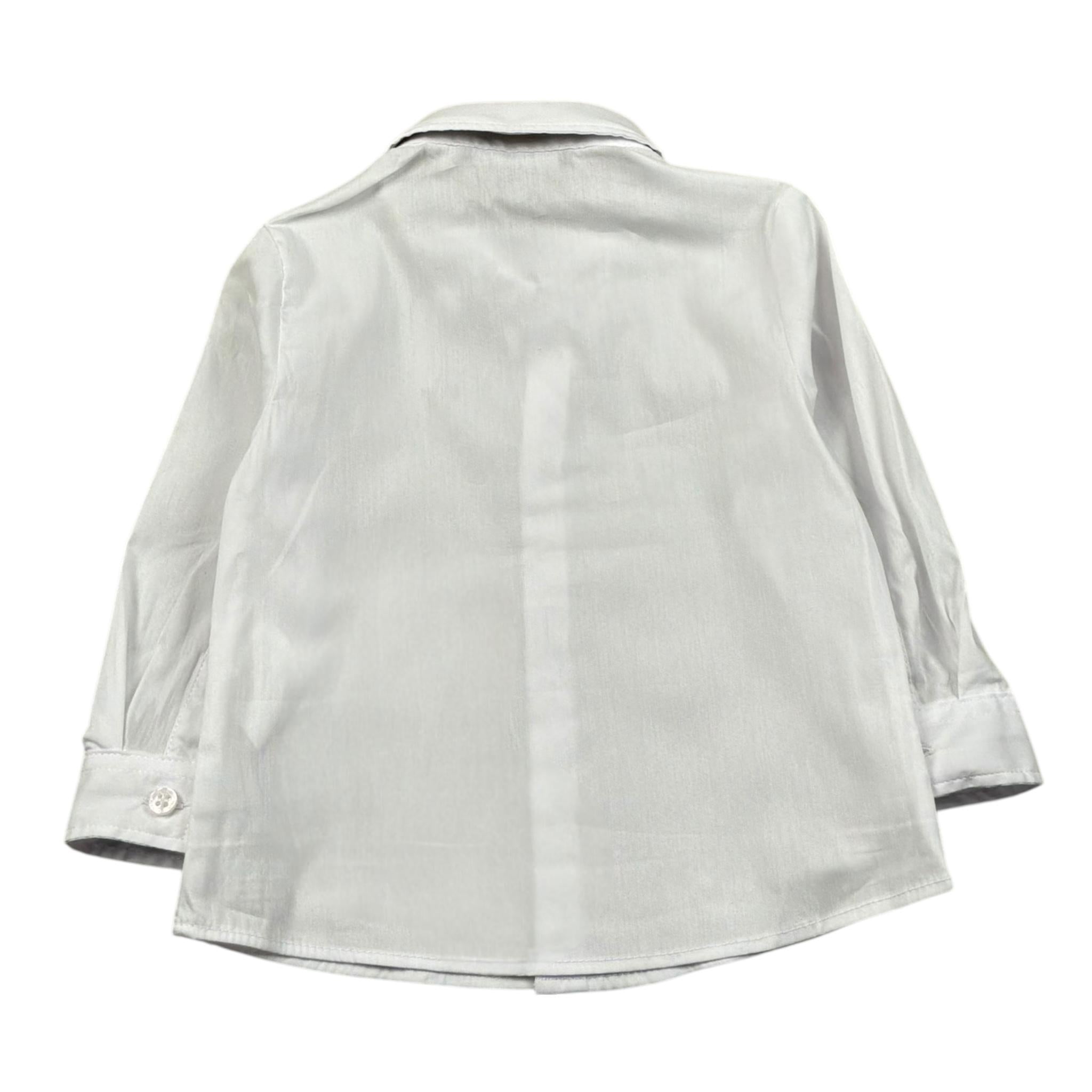 Daniele Alessandrini Camicia Manica Lunga Tinta Unita con Logo per Bambino 1295C00267J BIANCO DANIELE ALESSANDRINI 