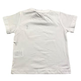 Cesare Paciotti Crew Neck T-Shirt Solid Color With Contrast Print White For Newborns