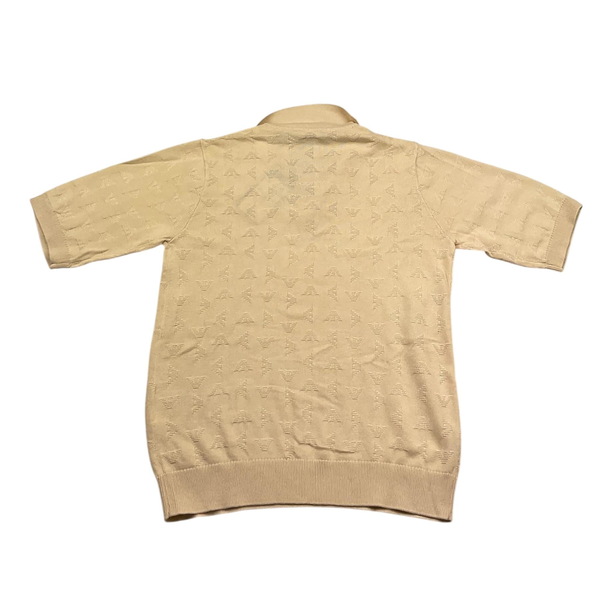 Emporio Armani Polo In Maglia Mezza Manica Tinta Unita per Bambino EB000287 SABBIA EMPORIO ARMANI 