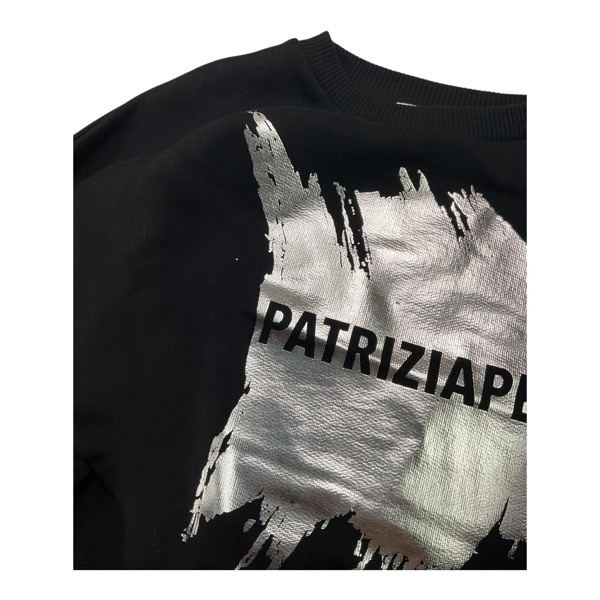 PATRIZIA PEPE felpa chiusa girocollo tinta unita cn logo Nero per Bambina 7M0871 NERO PATRIZIA PEPE 