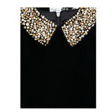 IL GUFO abito manica lunga tinta unita in velluto con collare Blu per Neonata A24VL595V0016 BLU IL GUFO 