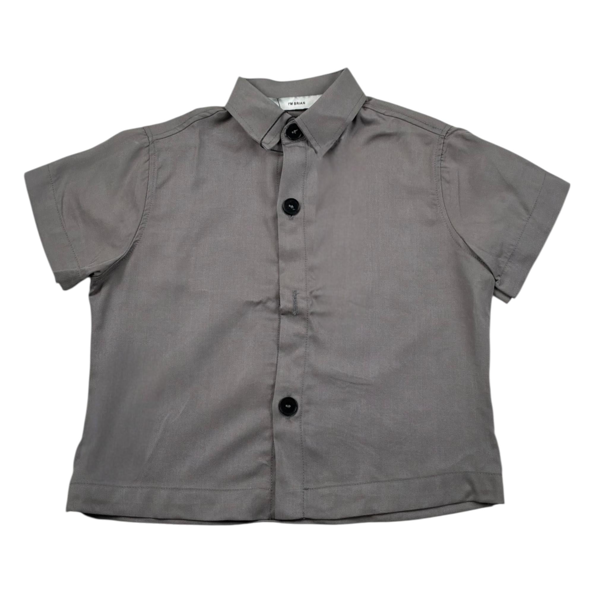I'M Brian Camicia Mezza Manica Tinta Unita per Neonato CA3298JN GRIGIO I'M BRIAN 