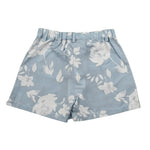 M+E' Short Tinta Unita con Stampa E Elastico In Vita per Neonata UE1805N AZZURRO M+E' 