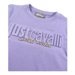 Just Cavalli T-Shirt Girocollo Tinta Unita con Logo per Bambina JGP260\4TS LILLA JUST CAVALLI 