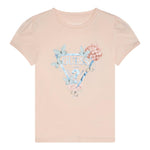 Guess T-Shirt Girocollo Tinta Unita con Logo per Bambina K5RI07K6YW4 ROSA GUESS 