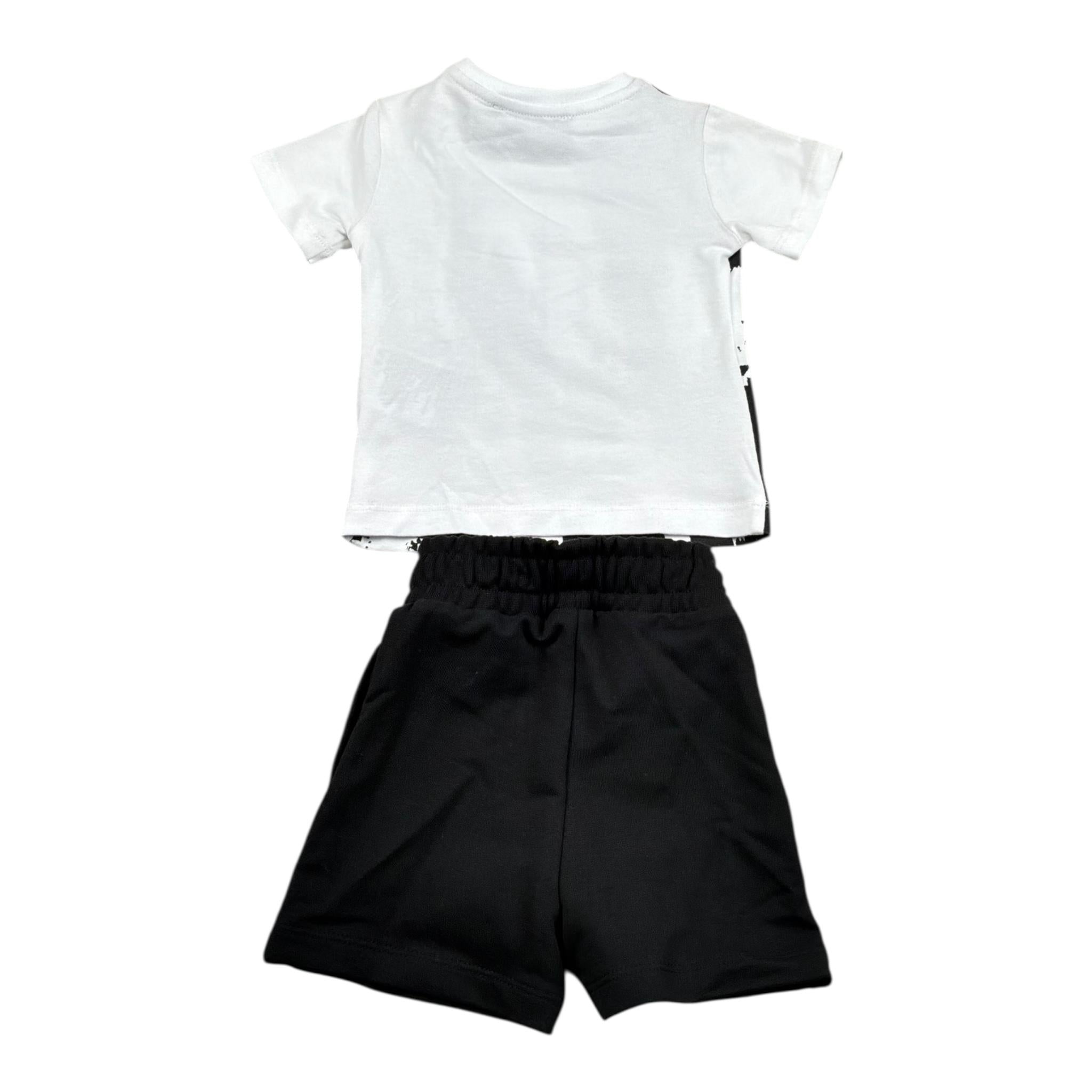 Iceberg Cmpleto 2 Pezzi T-Shirt-Bermuda Bicolore per Neonato CMBICE5101B BIANCO/NERO ICEBERG 