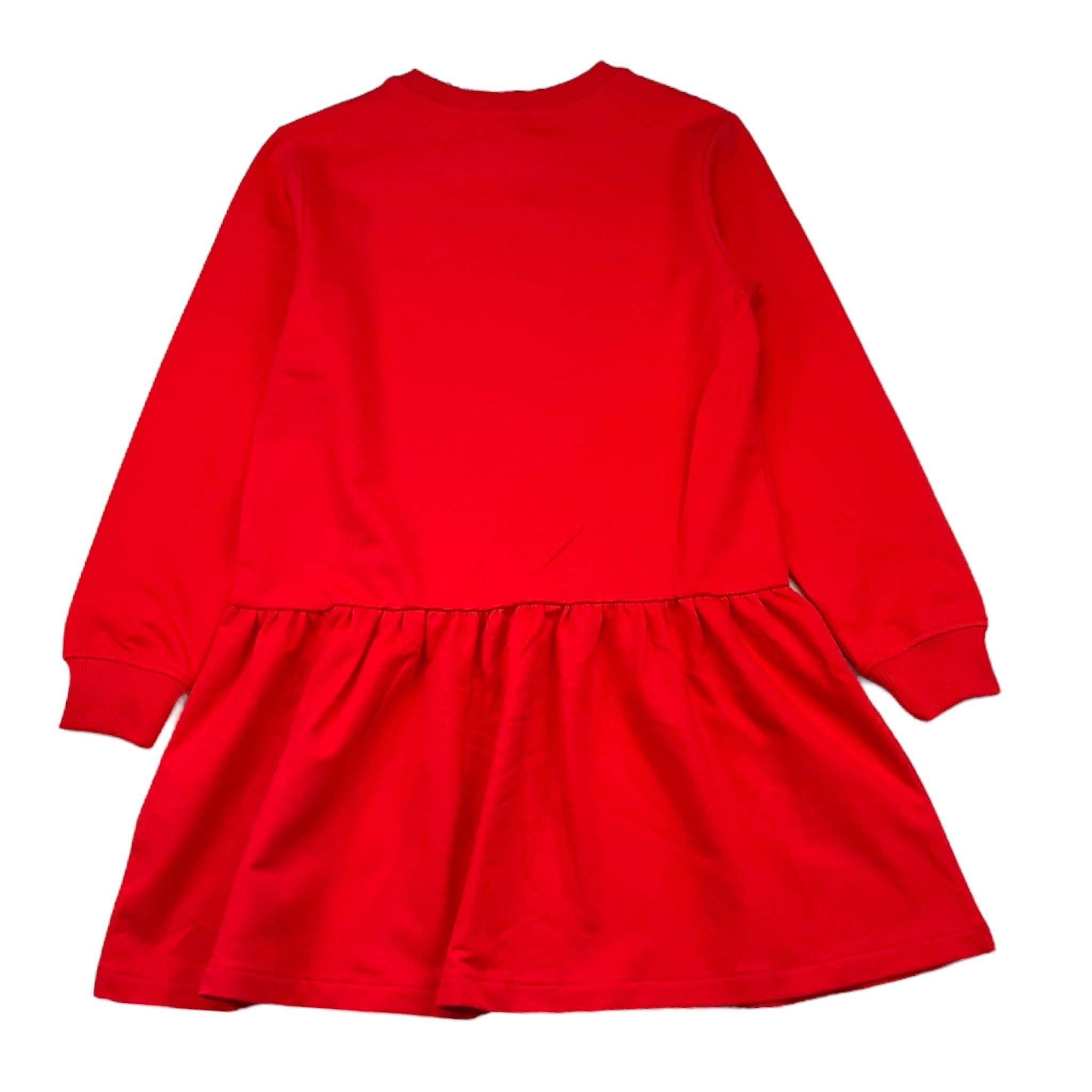 MOSCHINO abito girocollo tinta unita con stampa Rosso per Bambina HDV0H7 ROSSO MOSCHINO 