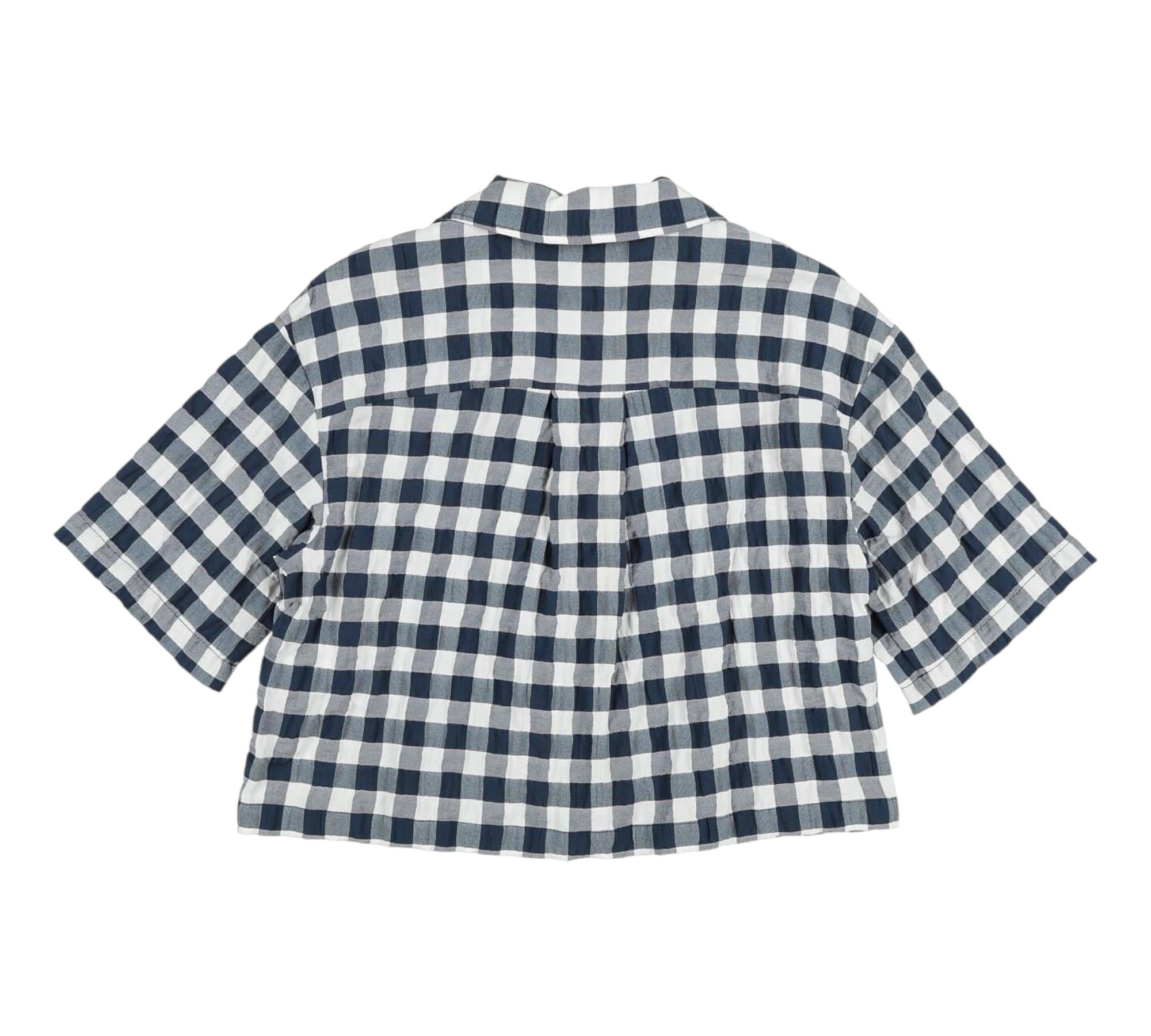 Max&Co. Camicia Mezza Manica Fantasia Quadri per Bambina MX0123 BIANCO/BLU MAX&Co. 