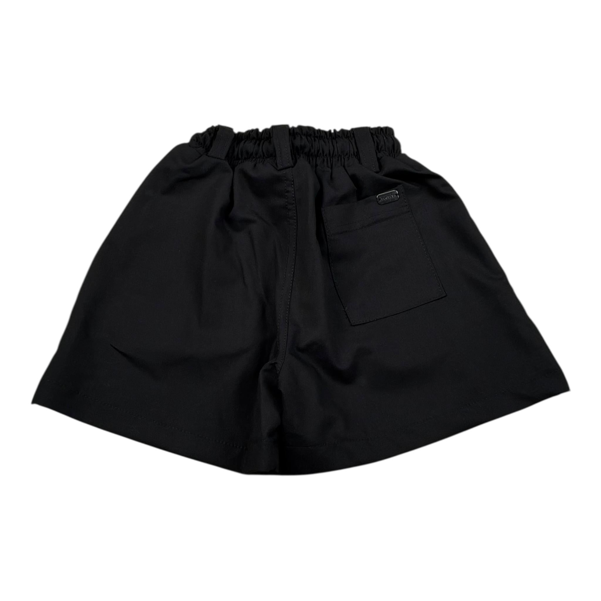 Syst Bermuda Tinta Unita con Elastico In Vita per Bambino BRB5004 NERO SYST 