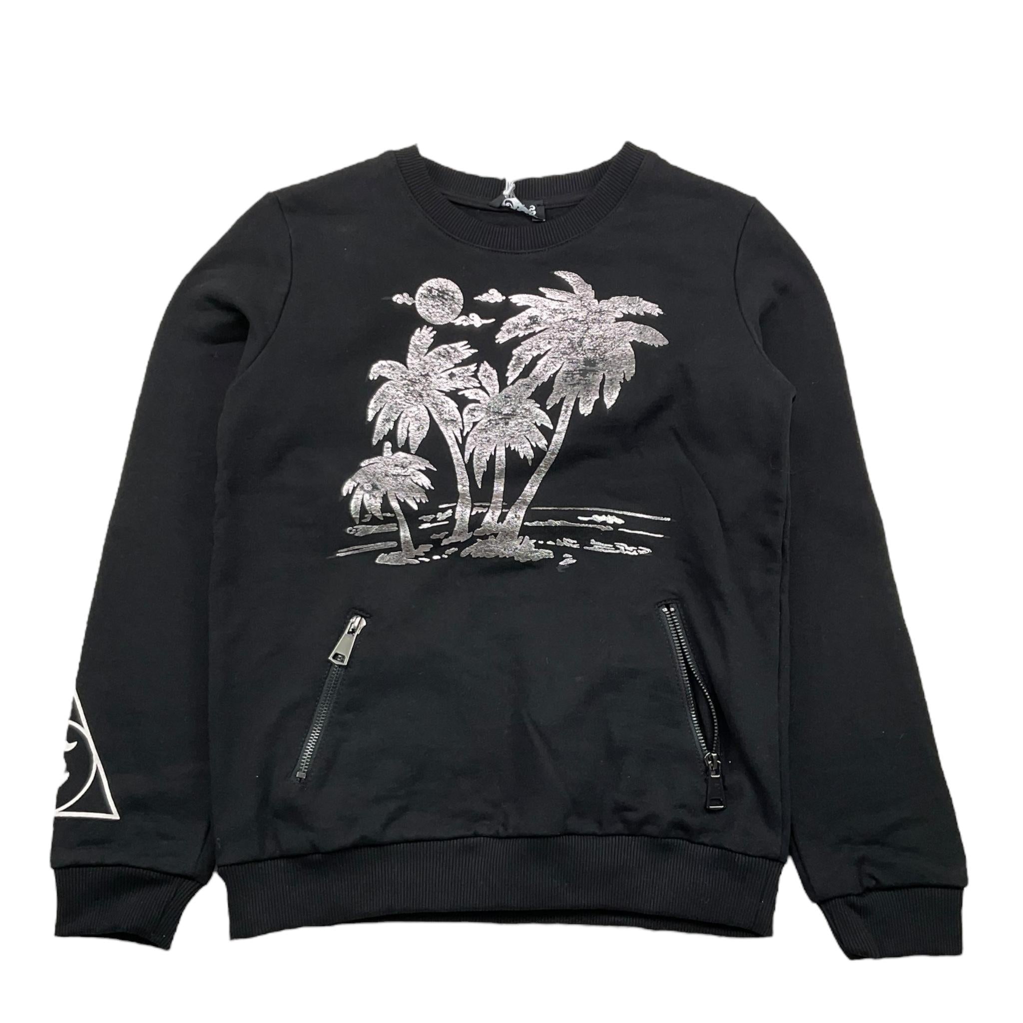 CFBS felpa girocollo tinta unita con stampa Nero per Bambina CFSE2008 NERO CFBS 