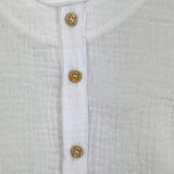 Yoedu Baby Boy Solid Color Half Sleeve Shirt White