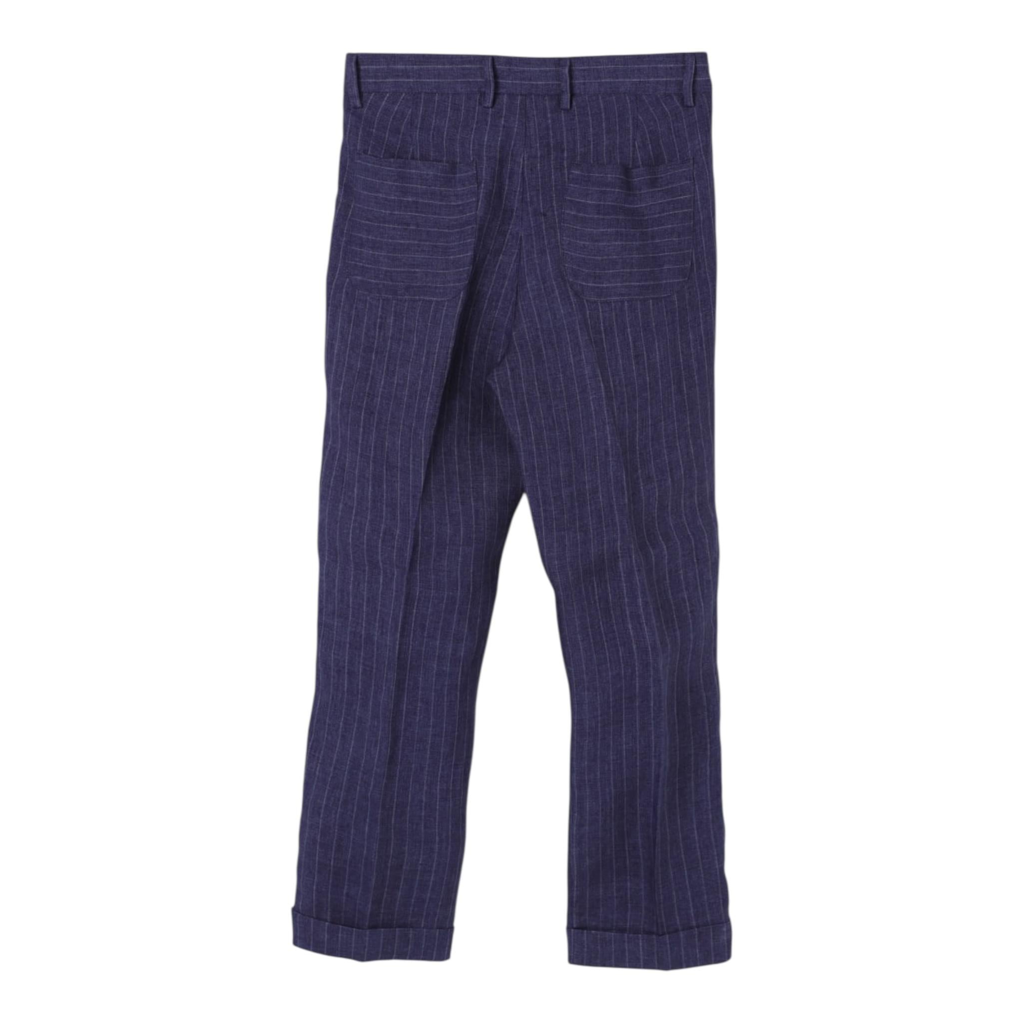 Fay Pantalone Tinta Unita con Fantasia A Righe per Neonato FW6Q21N BLU FAY 
