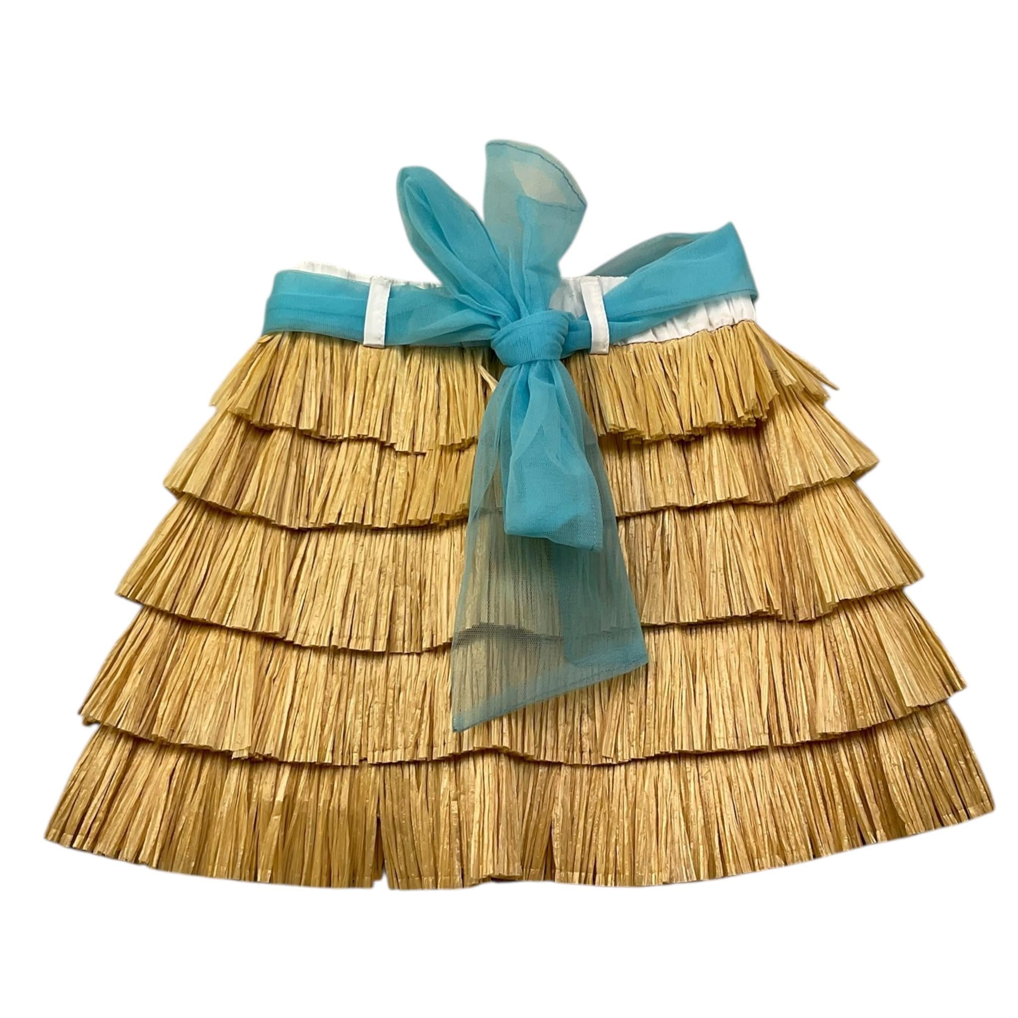 Miss Grant Gonna Tinta Unita In Paglia per Neonata MG1314N BEIGE MISS GRANT 