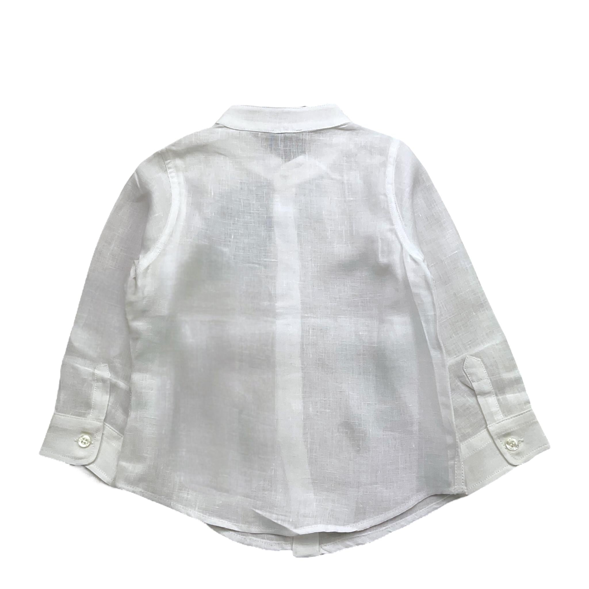 Fay Camicia Tinta Unita con Colletto Coreano per Neonato FS5520 BIANCO FAY 
