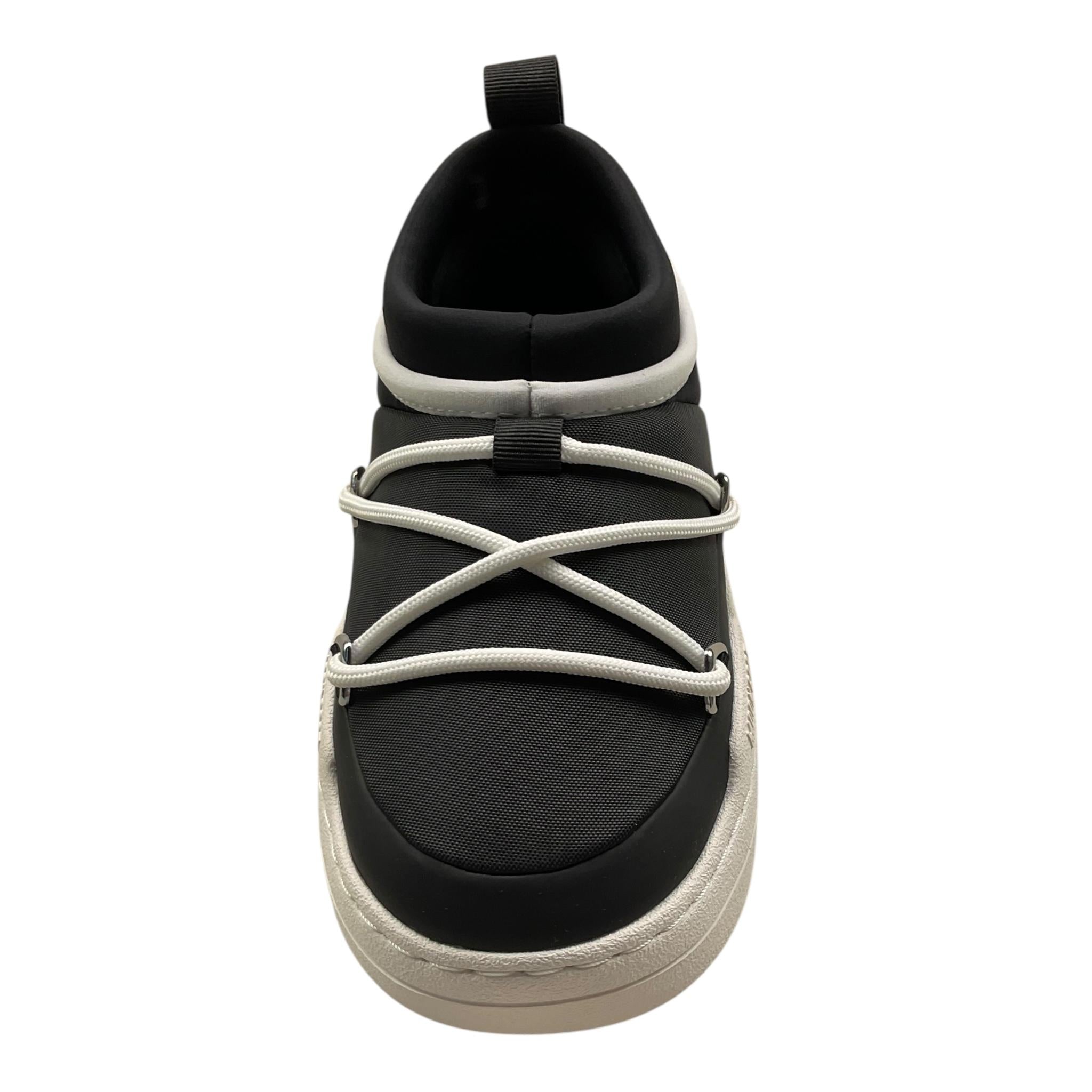 MOON BOOT sneaker tinta unita con lacci e logo Nero per Bambina 80D3440050 NERO MOON BOOT 