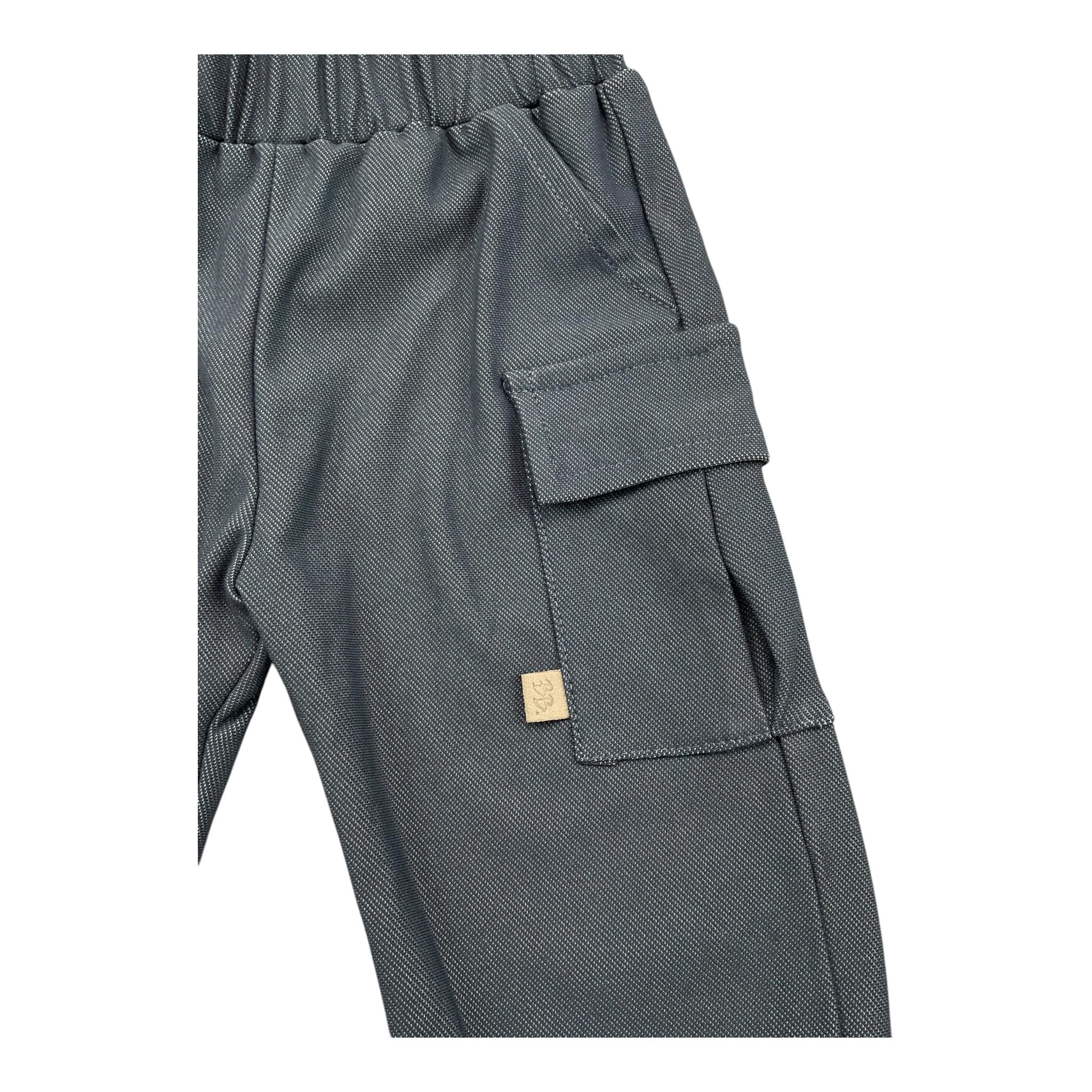 BAMBOOM+BABIES pantalone tinta unita con elastico in vita Blu per Neonato 693 BLU BAMBOOM+BABIES 
