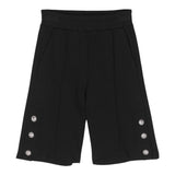 Balmain Bermuda Solid Color With Buttons Black For Boys