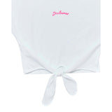 Disclaimer T-Shirt Girocollo Tinta Unita con Logo per Bambina 25EDK58513 BIANCO DISCLAIMER 