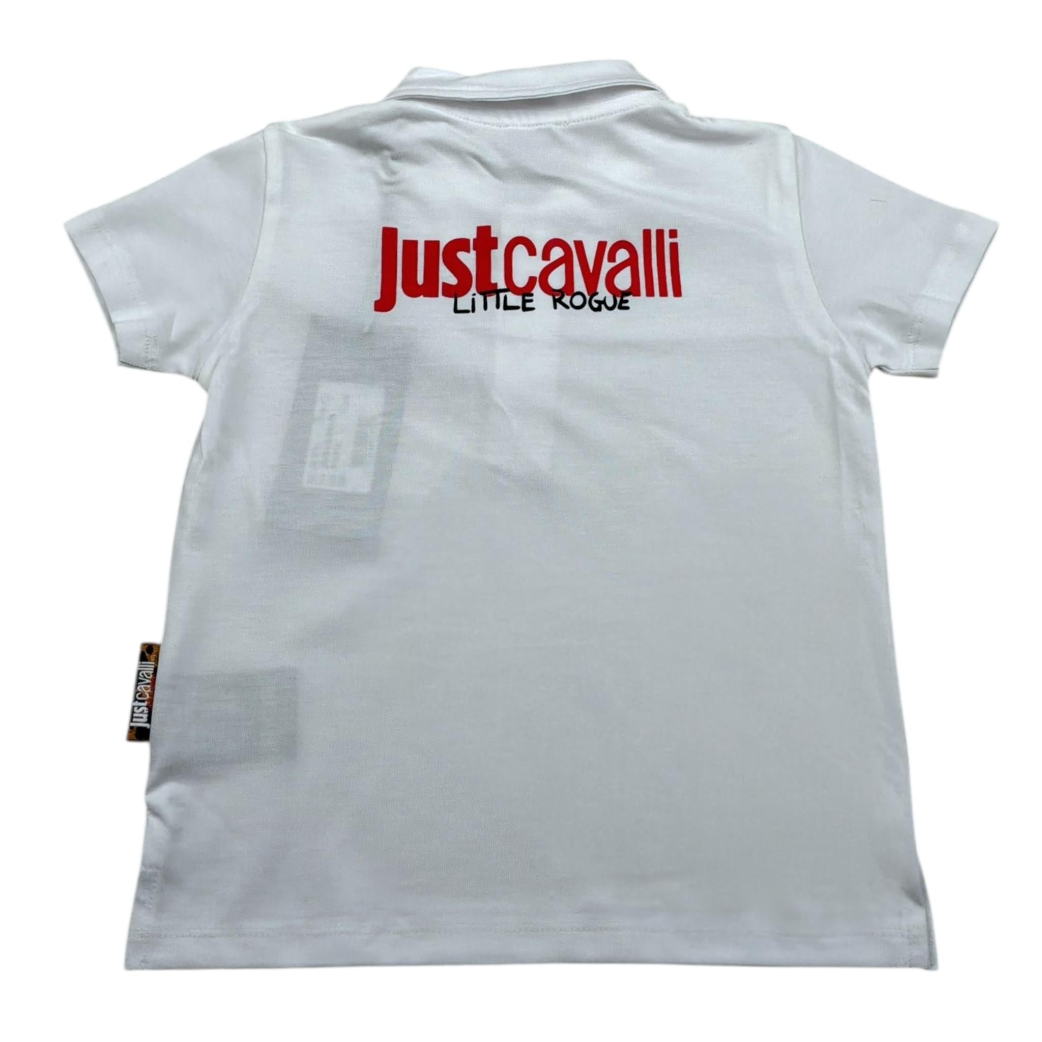Just Cavalli Polo Mezza Manica Tinta Unita con Stampa per Neonato JIP26102PO BIANCO JUST CAVALLI 