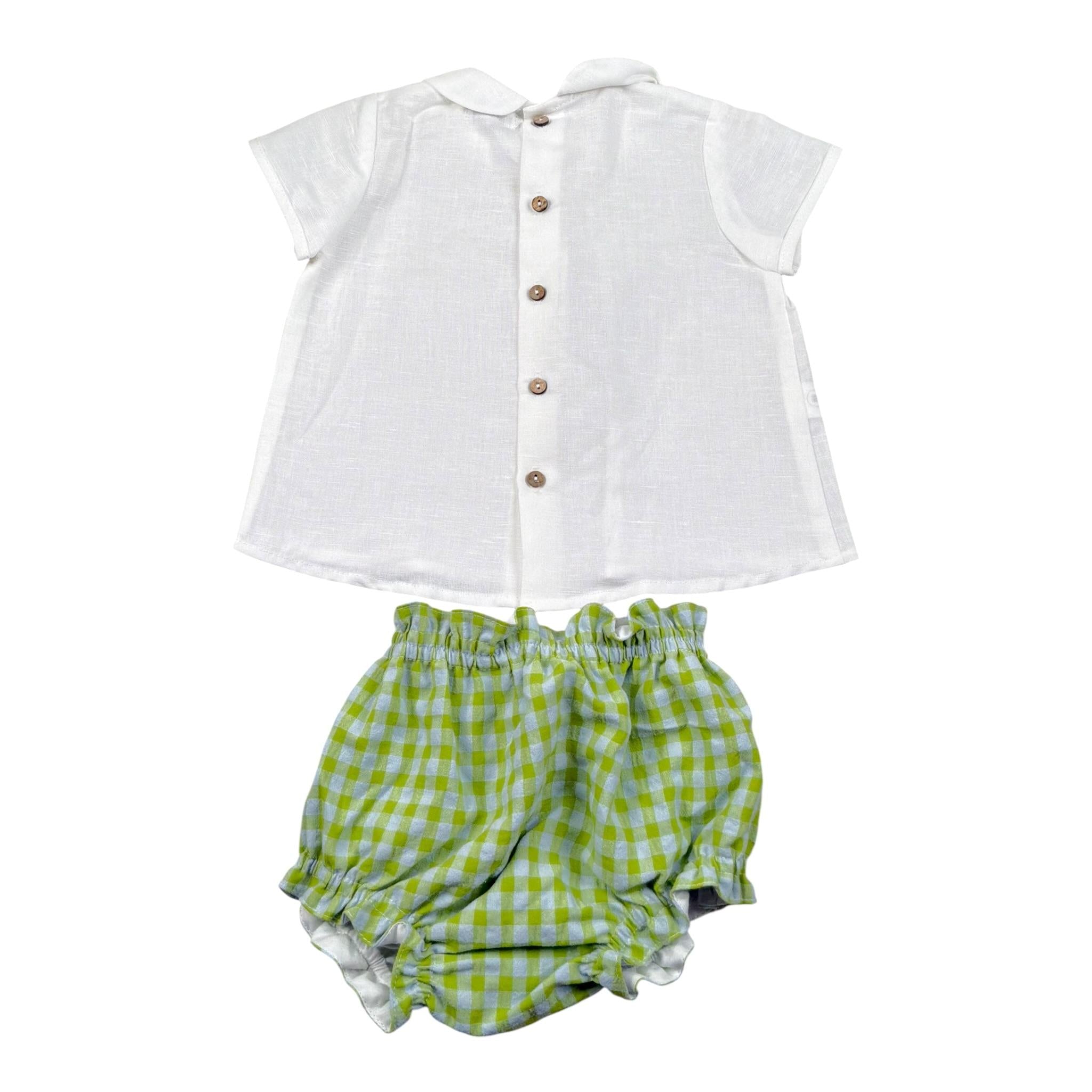 Pangasa Completo 2 Pezzi Camicia-Coulotte per Neonato 2585870 BIANCO PANGASA 