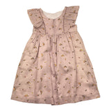 La Stupenderia Abito Mezza Manica Tinta Unita con Ricami Fiori per Bambina TJAB72 ROSA LA STUPENDERIA 