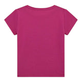 Guess T-Shirt Girocollo Tinta Unita con Stampa per Neonata A5GI02K6YW4XX MAGENTA GUESS 