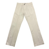 pantalone tinta unita con girovita regolabile PP3993 BIANCO PAOLO PECORA 