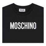 Moschino T-Shirt Girocollo Tinta Unita con Stampa per Bambino HUM05C NERO MOSCHINO 