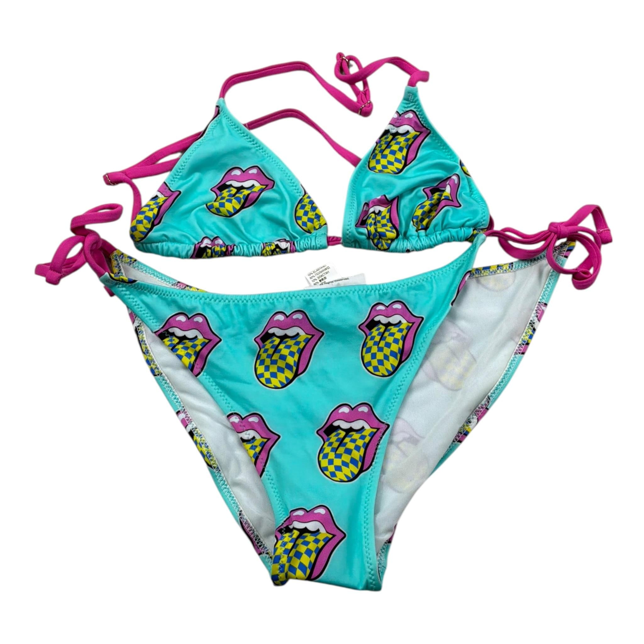 Saint Barth Costume 2 Pezzi Triangol-Mutandina Tinta Unita per Bambina ROLLING VERDE ACQUA SAINT BARTH 