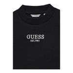 GUESS shirt tinta unita girocollo con logo Nero per Bambina J4YI49KBZP4 NERO GUESS 