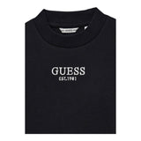 GUESS shirt tinta unita girocollo con logo Nero per Bambina J4YI49KBZP4 NERO GUESS 