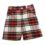 LITTLE BEAR bermuda tinta unita con fantasia scozzese Bianco per Bambino 5258 BIANCO LITTLE BEAR 