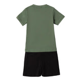 Sarabanda Completo 2 Pezzi T-Shirt-Bermuda Bicolore per Neonato 0B102 NERO/VERDE SARABANDA 