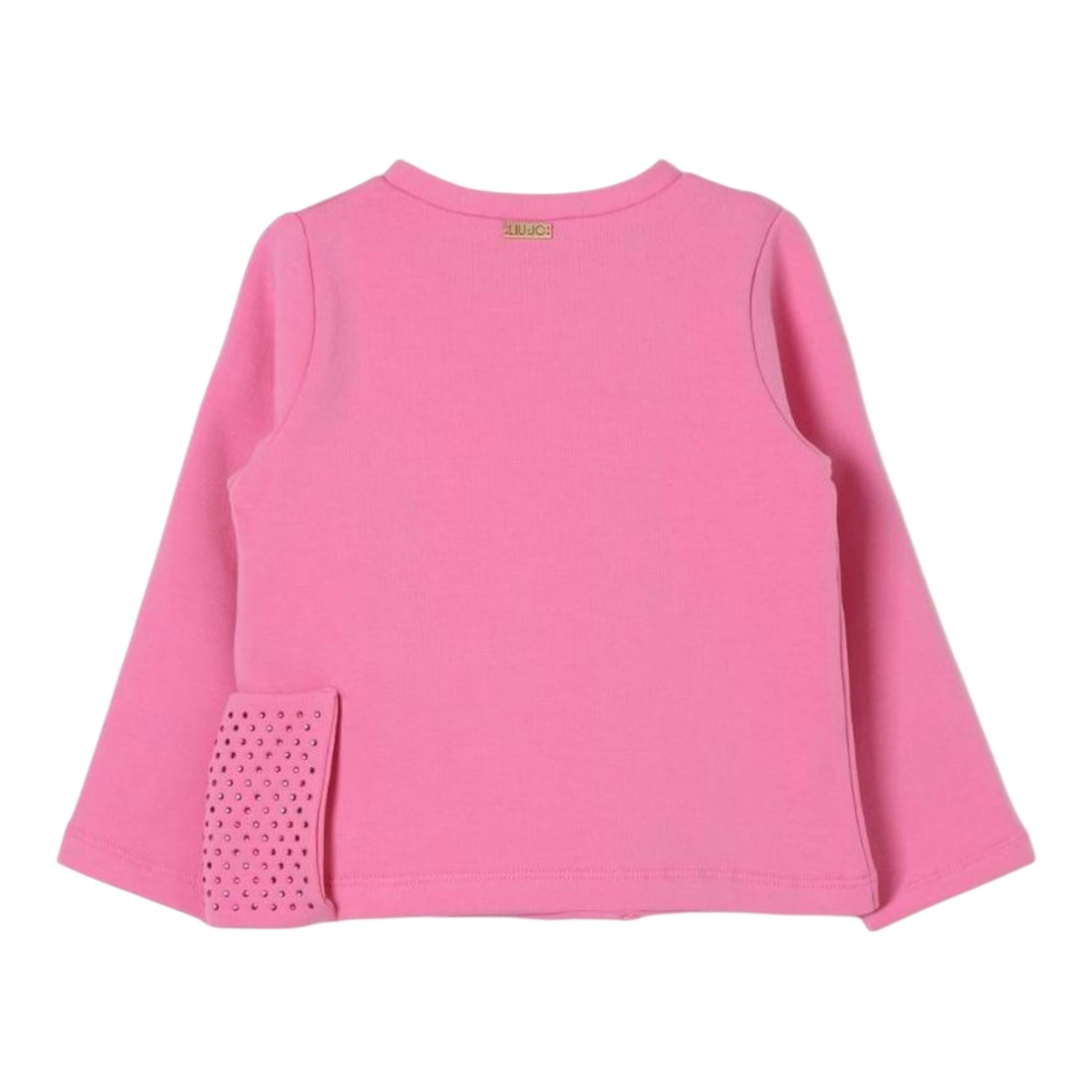 LIU JO felpa tinta unita girocollo con fiocco Fuxia per Bambina KF4106F0939J FUXIA LIU JO 