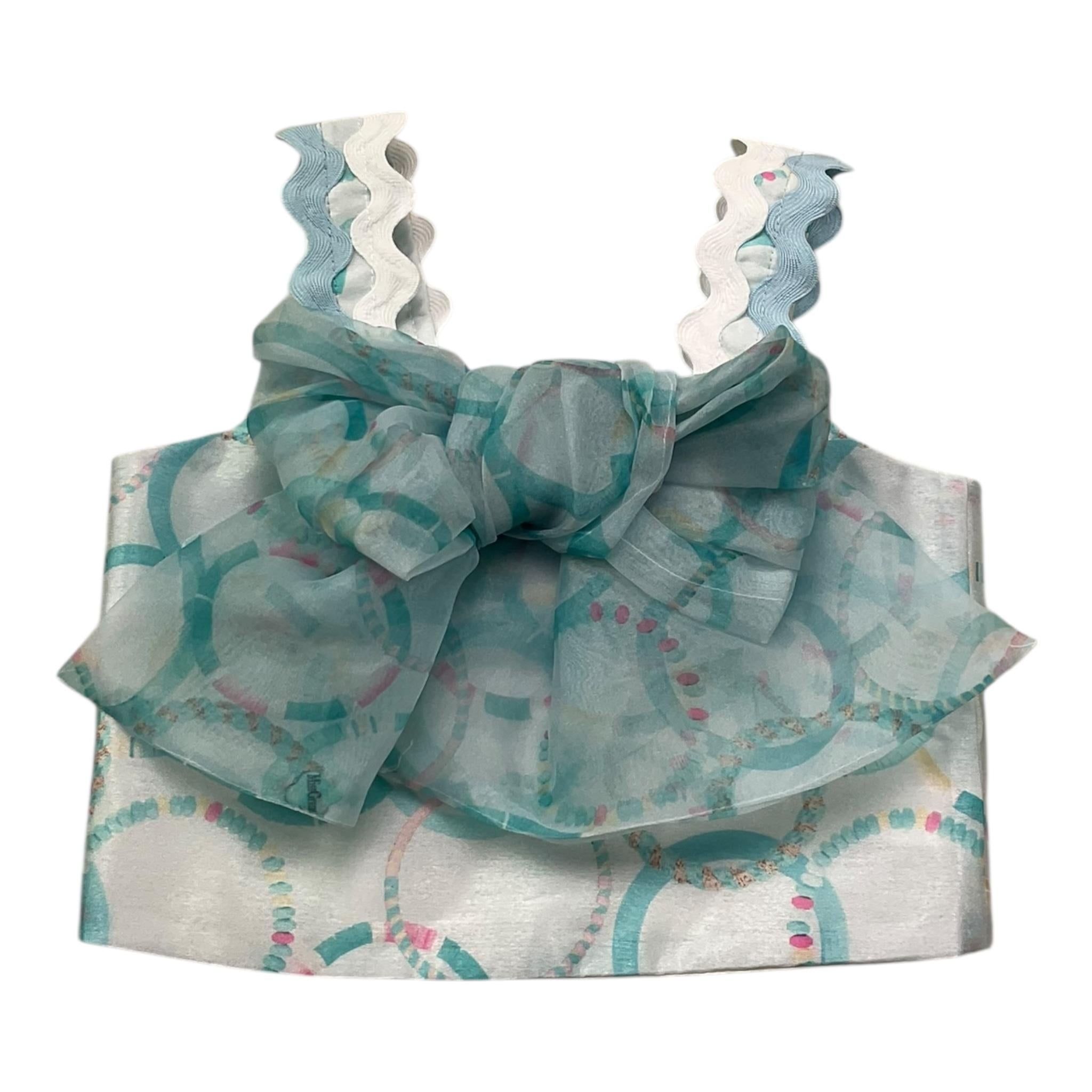 Miss Grant Top Giromanica Tinta Unita Stampa Fantasia per Neonata MG1316 VERDE ACQUA MISS GRANT 