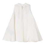 Balmain Abito Giromanica Tinta Unita per Bambina BW1D62 PANNA BALMAIN 